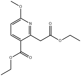 2-Pyridineacetic acid, 3-(ethoxycarbonyl)-6-methoxy-, ethyl ester Structure