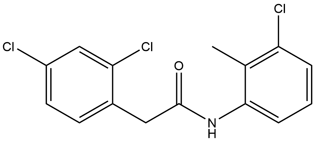 2,4-Dichloro-N-(3-chloro-2-methylphenyl)benzeneacetamide Structure