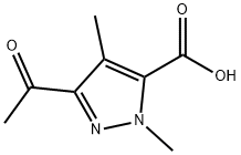 1H-Pyrazole-5-carboxylic acid, 3-acetyl-1,4-dimethyl- Structure