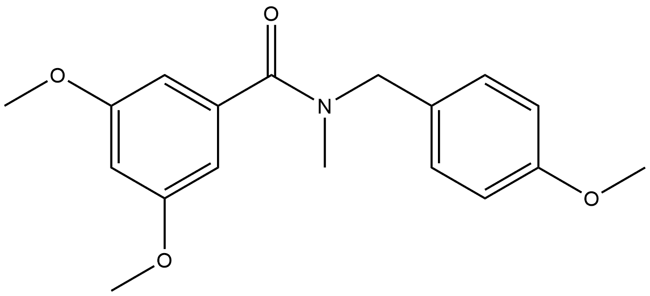 3,5-Dimethoxy-N-[(4-methoxyphenyl)methyl]-N-methylbenzamide Structure