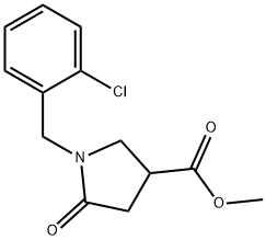 Methyl 1-[(2-chlorophenyl)methyl]-5-oxo-3-pyrrolidinecarboxylate Structure