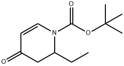 1(2H)-Pyridinecarboxylic acid, 2-ethyl-3,4-dihydro-4-oxo-, 1,1-dimethylethyl ester Structure