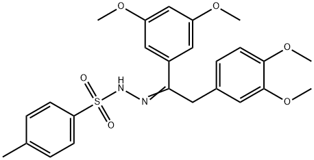 Benzenesulfonic acid, 4-methyl-, 2-[2-(3,4-dimethoxyphenyl)-1-(3,5-dimethoxyphenyl)ethylidene]hydrazide Structure