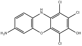 1,2,4-트리클로로-7-아미노-3H-이소페녹사진-3-온 구조식 이미지
