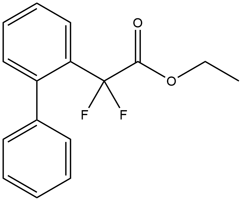 Ethyl 2-(biphenyl-2-yl)-2,2-difluoroacetate Structure