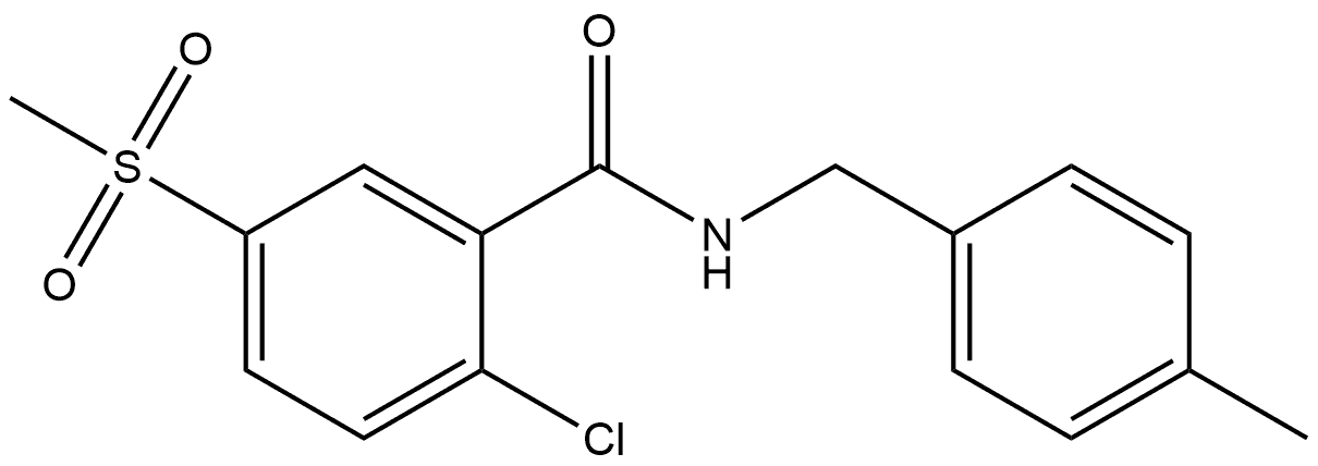 2-Chloro-N-[(4-methylphenyl)methyl]-5-(methylsulfonyl)benzamide Structure