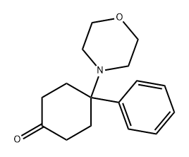 Cyclohexanone, 4-(4-morpholinyl)-4-phenyl- Structure