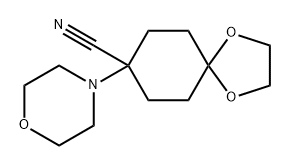 1,4-Dioxaspiro[4.5]decane-8-carbonitrile, 8-(4-morpholinyl)- Structure