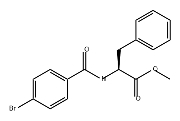 L-Phenylalanine, N-(4-bromobenzoyl)-, methyl ester 구조식 이미지