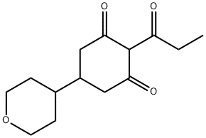 1,3-Cyclohexanedione, 2-(1-oxopropyl)-5-(tetrahydro-2H-pyran-4-yl)- Structure