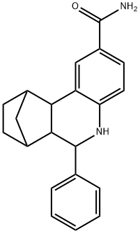 7,10-Methanophenanthridine-2-carboxamide, 5,6,6a,7,8,9,10,10a-octahydro-6-phenyl- 구조식 이미지