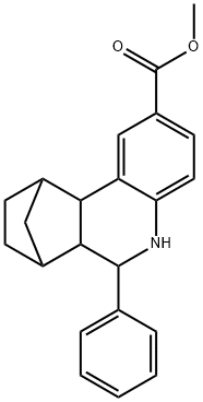 7,10-Methanophenanthridine-2-carboxylic acid, 5,6,6a,7,8,9,10,10a-octahydro-6-phenyl-, methyl ester 구조식 이미지