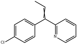 Pyridine, 2-[1-(4-chlorophenyl)-1-propen-1-yl]- Structure