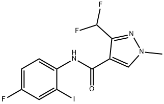 1H-Pyrazole-4-carboxamide, 3-(difluoromethyl)-N-(4-fluoro-2-iodophenyl)-1-methyl- 구조식 이미지