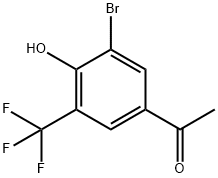 3'-Bromo-4'-hydroxy-5'-(trifluoromethyl)acetophenone Structure