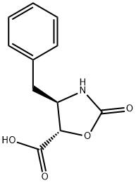 5-Oxazolidinecarboxylic acid, 2-oxo-4-(phenylmethyl)-, (4R,5S)- Structure