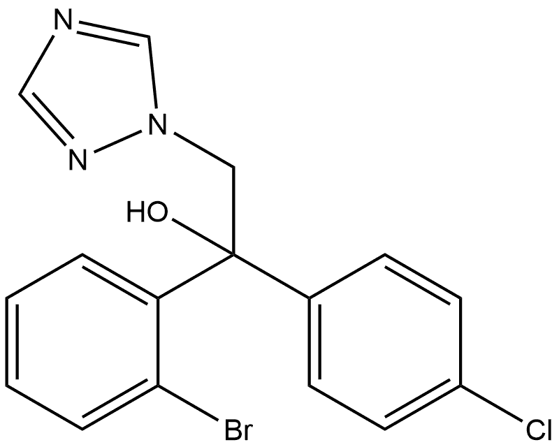 1H-1,2,4-Triazole-1-ethanol, α-(2-bromophenyl)-α-(4-chlorophenyl)- Structure