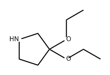 Pyrrolidine, 3,3-diethoxy- Structure