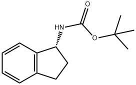 Carbamic acid, N-[(1R)-2,3-dihydro-1H-inden-1-yl]-, 1,1-dimethylethyl ester Structure