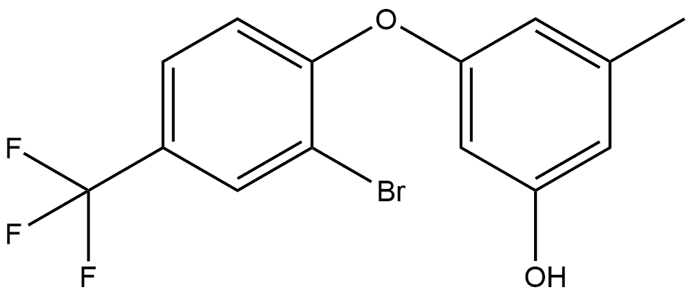 3-[2-Bromo-4-(trifluoromethyl)phenoxy]-5-methylphenol Structure