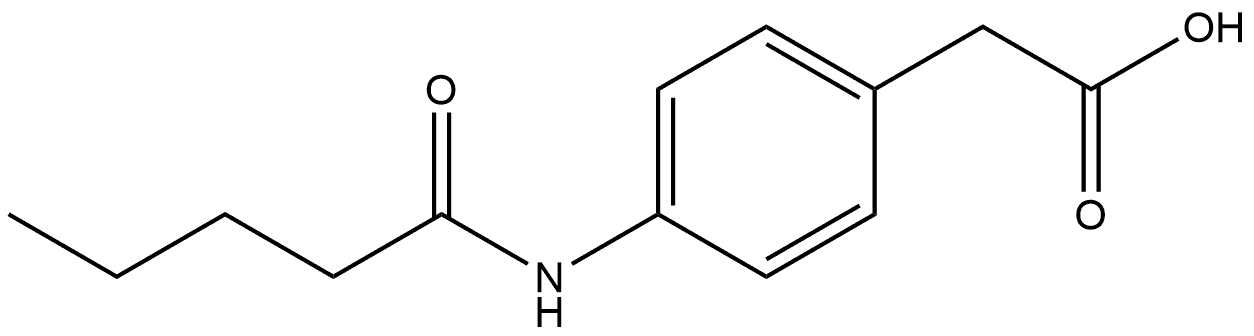 4-[(1-Oxopentyl)amino]benzeneacetic acid Structure