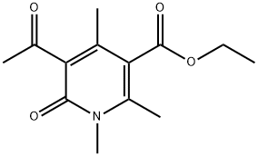 Ethyl 5-acetyl-1,6-dihydro-1,2,4-trimethyl-6-oxo-3-pyridinecarboxylate Structure