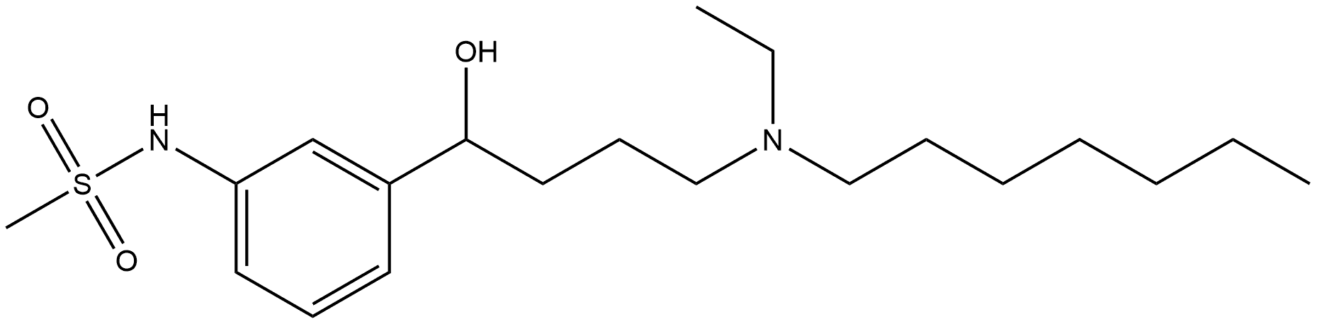 Methanesulfonamide, N-[3-[4-(ethylheptylamino)-1-hydroxybutyl]phenyl]- Structure