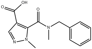 5-(Benzyl(methyl)carbamoyl)-1-methyl-1H-pyrazole-4-carboxylic acid 구조식 이미지