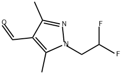 1H-Pyrazole-4-carboxaldehyde, 1-(2,2-difluoroethyl)-3,5-dimethyl- Structure