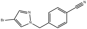 Benzonitrile, 4-[(4-bromo-1H-pyrazol-1-yl)methyl]- Structure