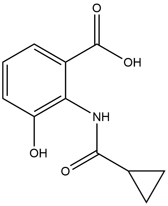 2-[(Cyclopropylcarbonyl)amino]-3-hydroxybenzoic acid Structure