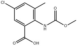 Benzoic acid, 5-chloro-2-[(methoxycarbonyl)amino]-3-methyl- Structure