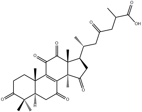 Lanost-8-en-26-oic acid, 3,7,11,12,15,23-hexaoxo- (9CI) Structure