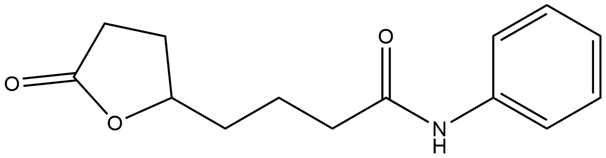 Tetrahydro-5-oxo-N-phenyl-2-furanbutanamide Structure