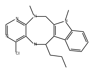 5H-Pyrimido[5',4':2,3][1,4]diazocino[6,7-b]indole, 4-chloro-6,11,12,13-tetrahydro-11,13-dimethyl-6-propyl- Structure