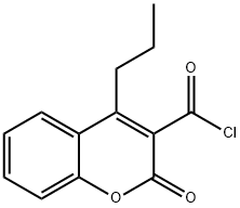 2H-1-Benzopyran-3-carbonyl chloride, 2-oxo-4-propyl- 구조식 이미지