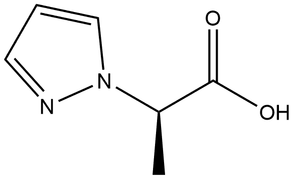 (αR)-α-Methyl-1H-pyrazole-1-acetic acid 구조식 이미지