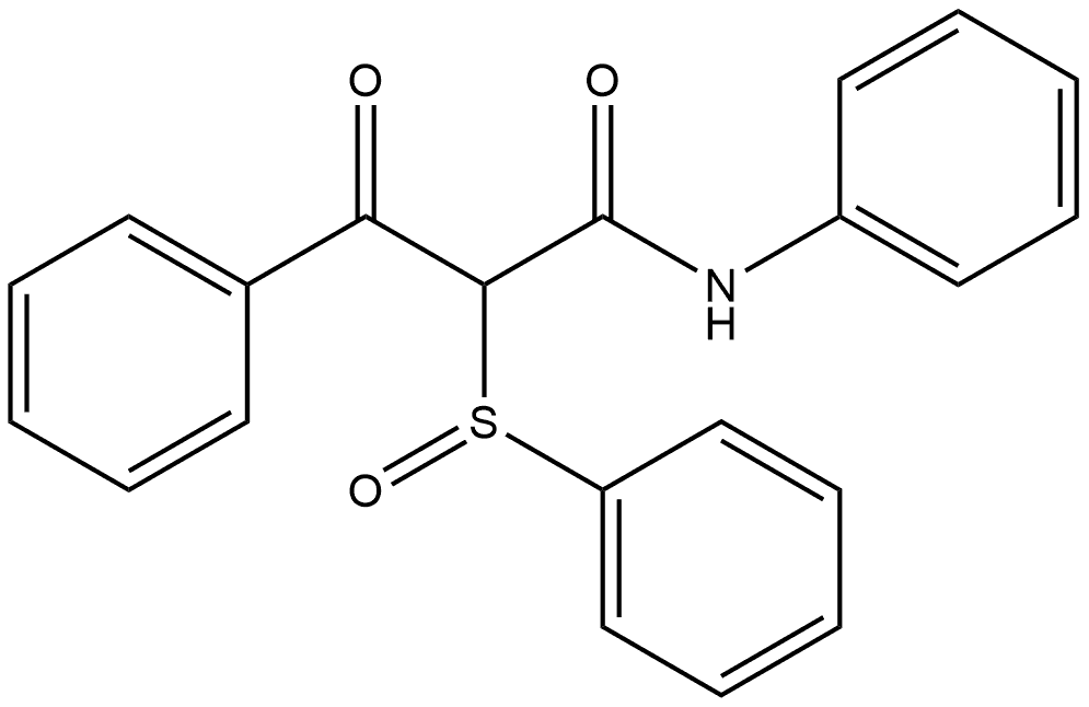 Benzenepropanamide, β-oxo-N-phenyl-α-(phenylsulfinyl)- 구조식 이미지