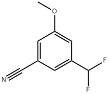 Benzonitrile, 3-(difluoromethyl)-5-methoxy- Structure