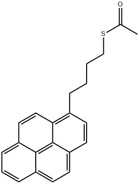 Ethanethioic acid, S-[4-(1-pyrenyl)butyl] ester Structure