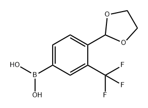 Boronic acid, B-[4-(1,3-dioxolan-2-yl)-3-(trifluoromethyl)phenyl]- Structure