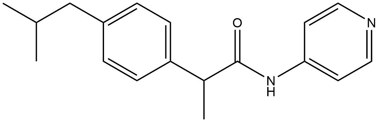 α-Methyl-4-(2-methylpropyl)-N-4-pyridinylbenzeneacetamide Structure