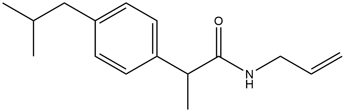 α-Methyl-4-(2-methylpropyl)-N-2-propen-1-ylbenzeneacetamide Structure