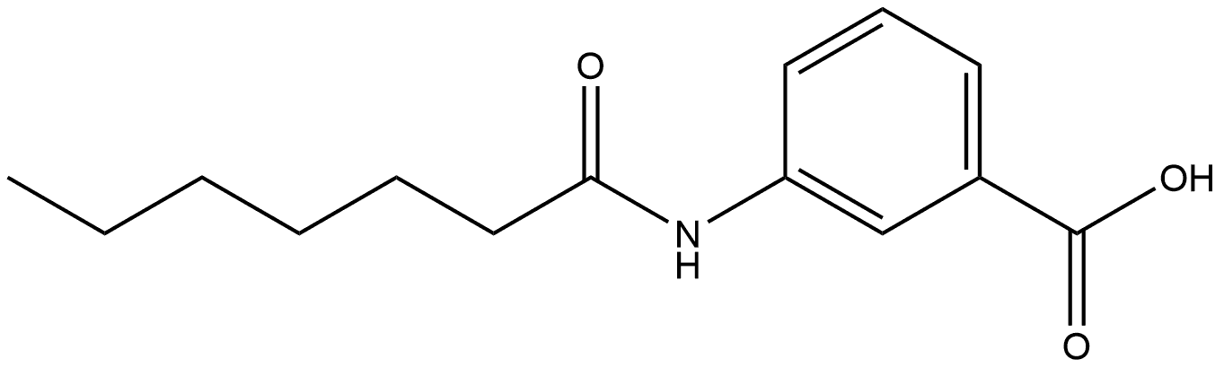 3-[(1-Oxoheptyl)amino]benzoic acid 구조식 이미지