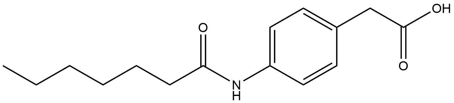 4-[(1-Oxoheptyl)amino]benzeneacetic acid Structure