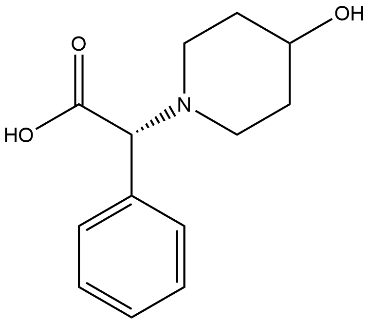 (2R)-(4-Hydroxy-1-piperidinyl)(phenyl)acetic acid hydrochloride Structure