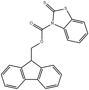 3(2H)-Benzothiazolecarboxylic acid, 2-thioxo-, 9H-fluoren-9-ylmethyl ester 구조식 이미지