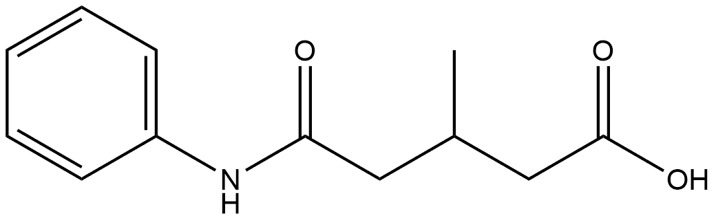 Pentanoic acid, 3-methyl-5-oxo-5-(phenylamino)-, (-)- Structure