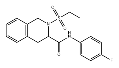 3-Isoquinolinecarboxamide, 2-(ethylsulfonyl)-N-(4-fluorophenyl)-1,2,3,4-tetrahydro- Structure