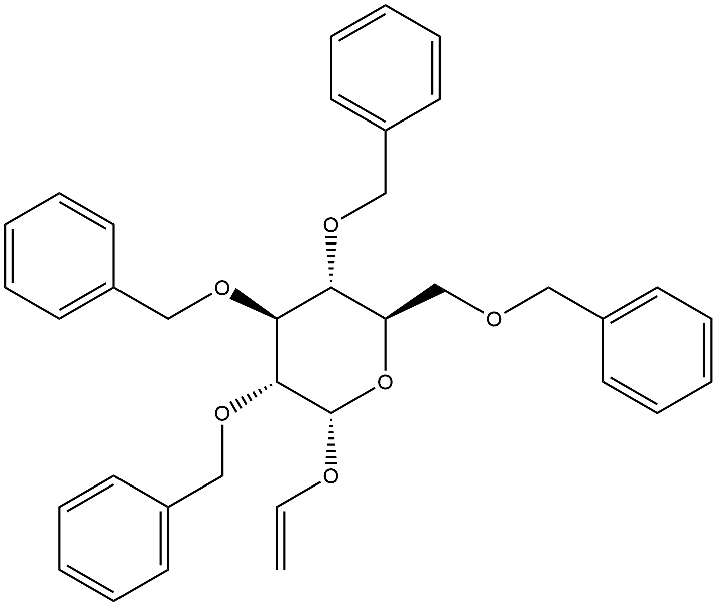 α-D-Glucopyranoside, ethenyl 2,3,4,6-tetrakis-O-(phenylmethyl)- Structure